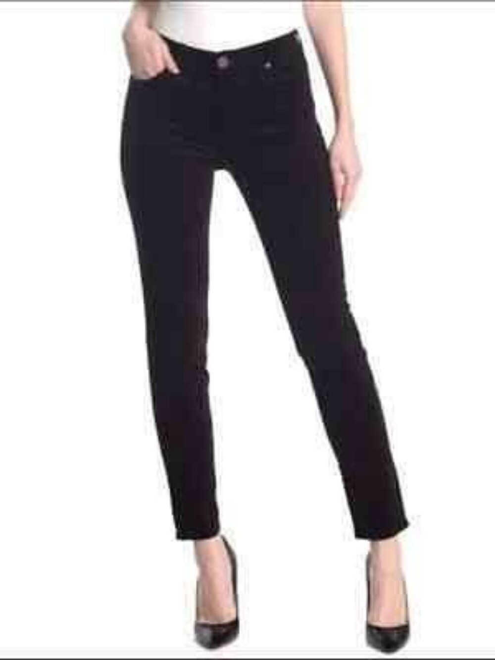 ​KUT from the Kloth Black Velvet Skinny Jeans High Rise Stretch Pants 4